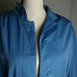 CYCLONE PARIS VINTAGE BLUE TRENCH COAT WITH BELT